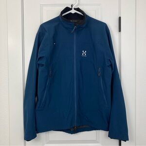 Haglofs Windstopper Windproof Soft Shell Full Zip Jacket in Blue - Womens‎ Large